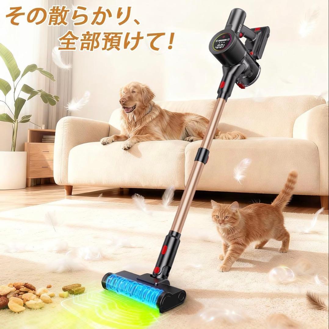 掃除機 コードレス 軽量 サイクロン式 スティッククリーナー2WAY伸縮型パイプ