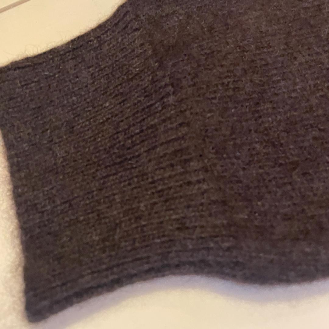 ヤクナチュラルウールレギンスダークブラウン　XL