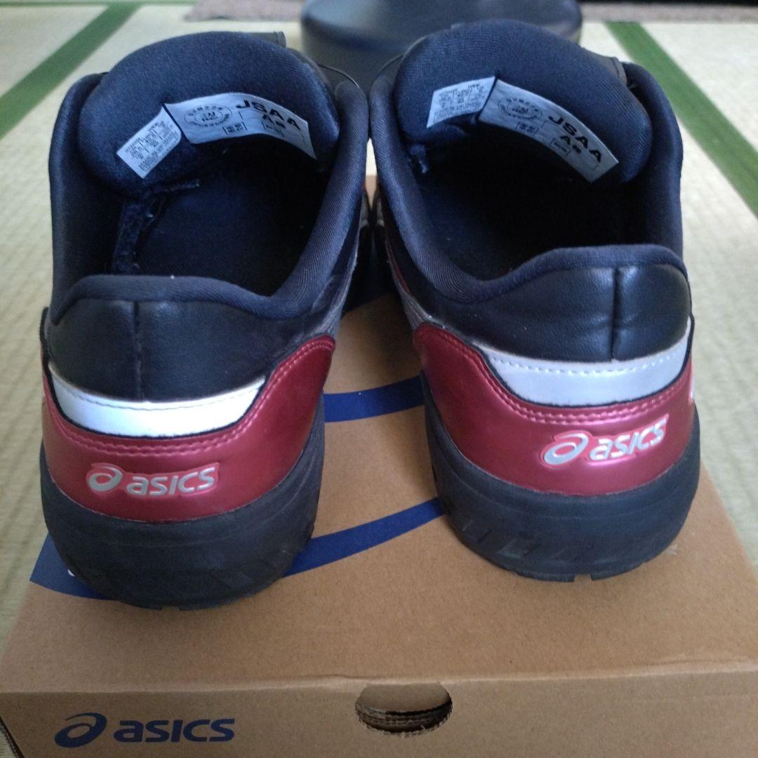 CP306 限定　ブラックXレッドメタリックxシルバー　アシックス　安全靴