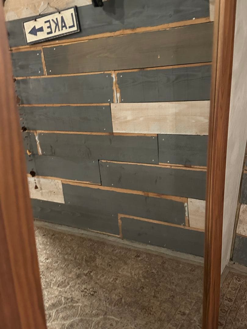 【Momo】鏡　姿見　ミラー　ウォルナット　立て掛け　大きい　格安