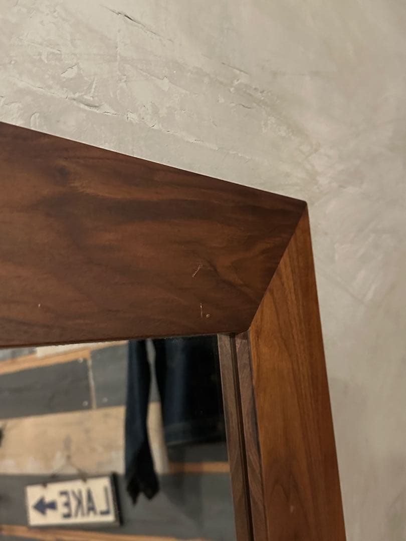 【Momo】鏡　姿見　ミラー　ウォルナット　立て掛け　大きい　格安