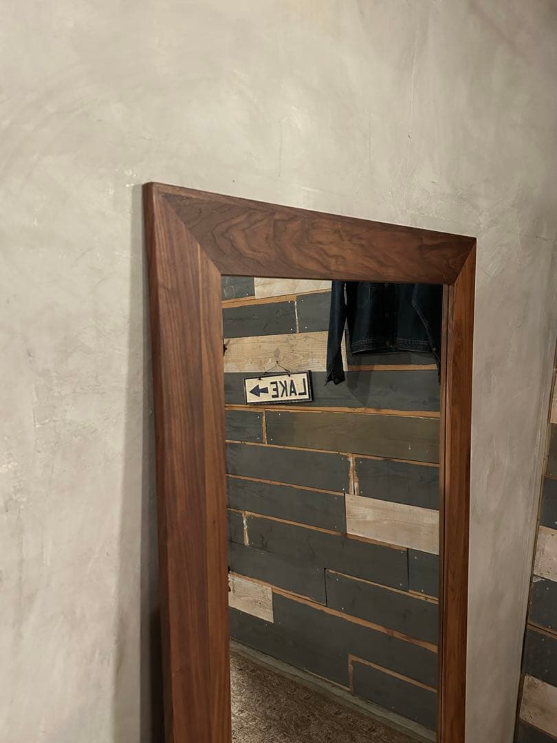 【Momo】鏡　姿見　ミラー　ウォルナット　立て掛け　大きい　格安