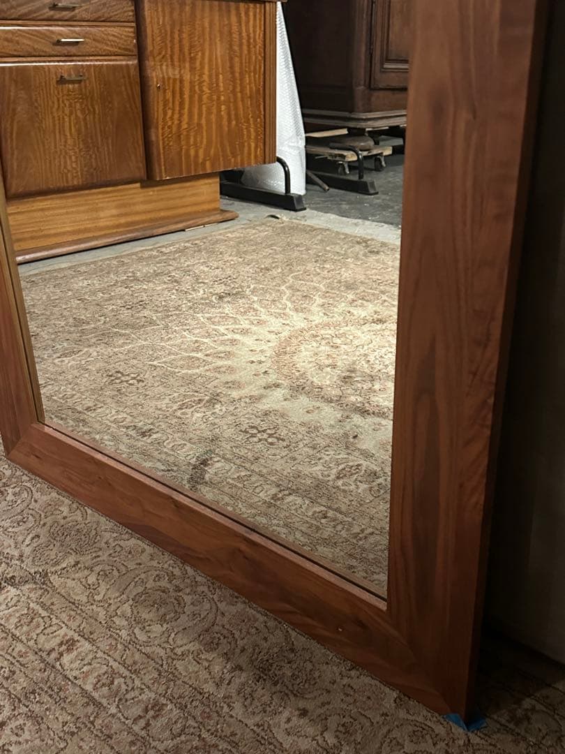 【Momo】鏡　姿見　ミラー　ウォルナット　立て掛け　大きい　格安