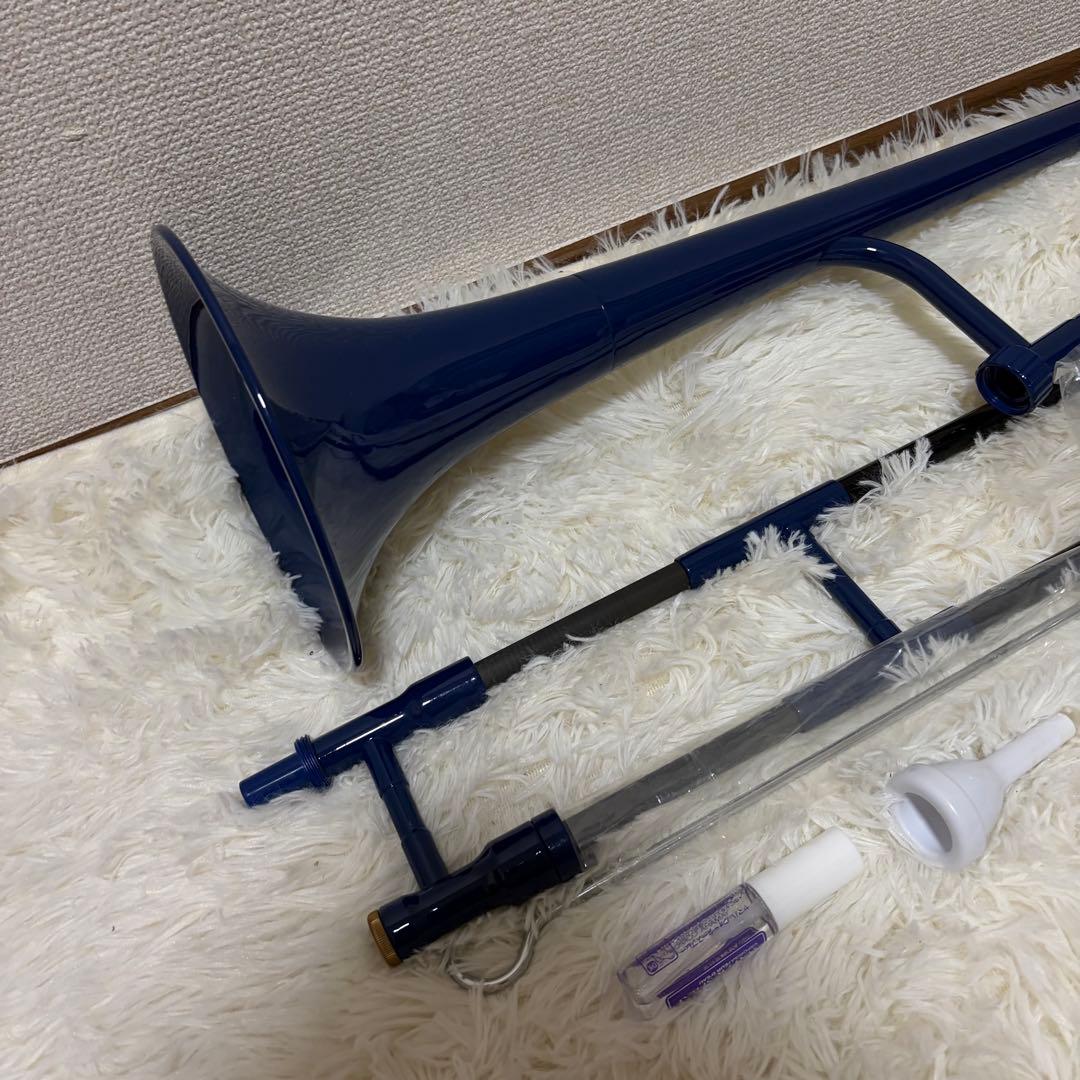 プラスチック　テナーバス　トロンボーン　ブルー　ZO 太管