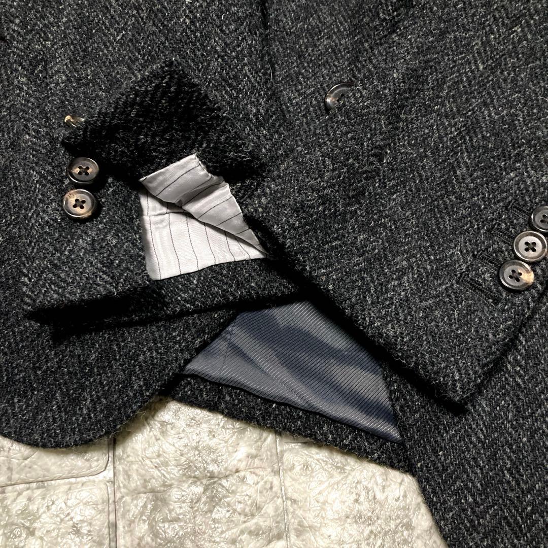 【極美品】スーツセレクト　ハリスツイード　スリーピース　人気　厚手