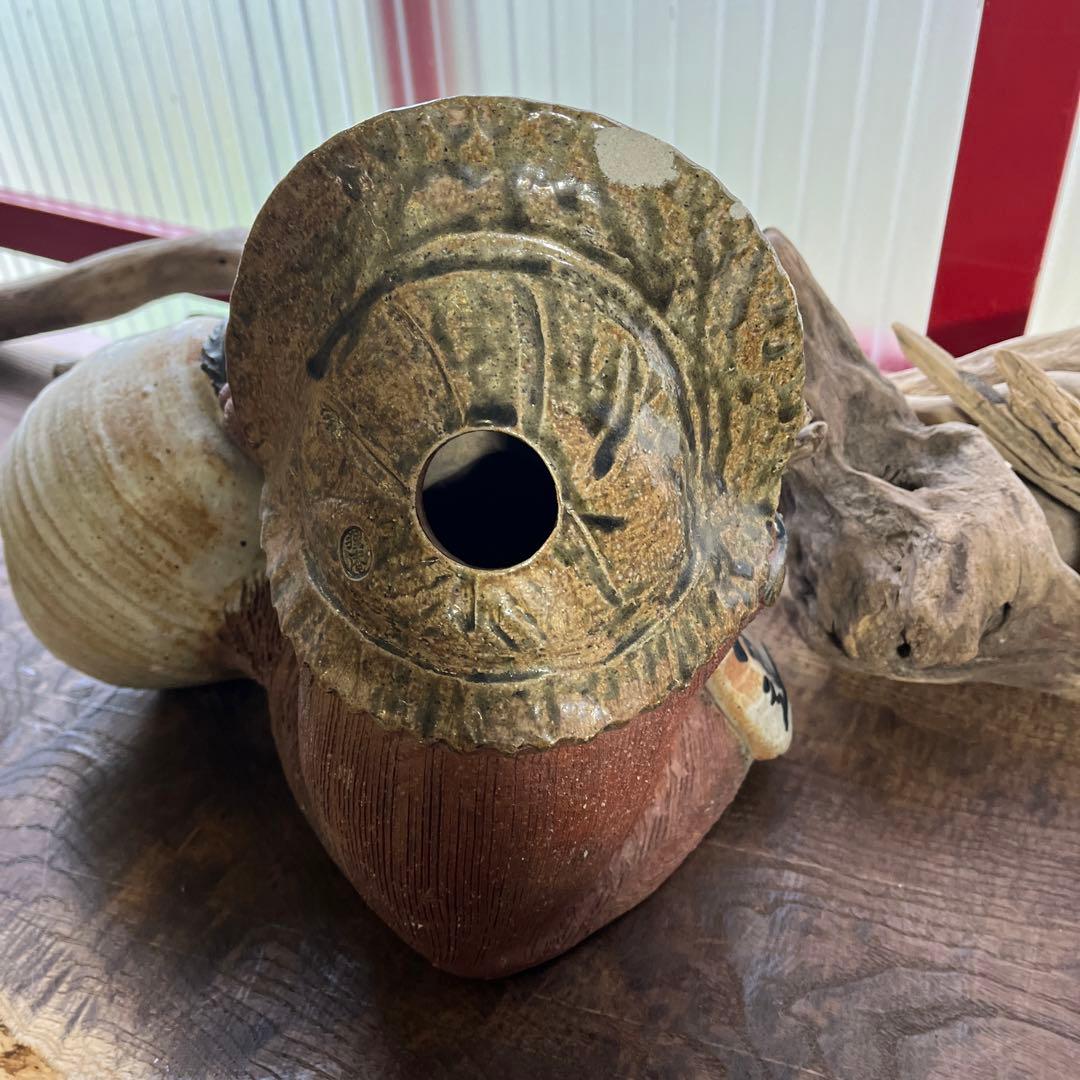 信楽焼／たぬき／骨董／希少／アンティーク／ヴィンテージ／31cm／難あり