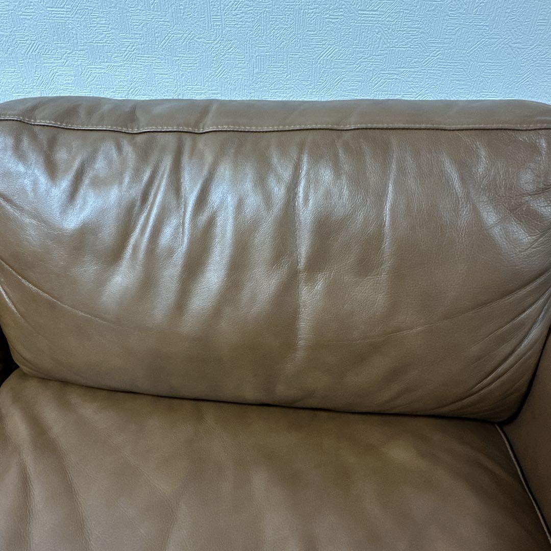 送料無料！美品　IDEE イデー セリュー 本革キャメルヴィンテージ3Pソファ