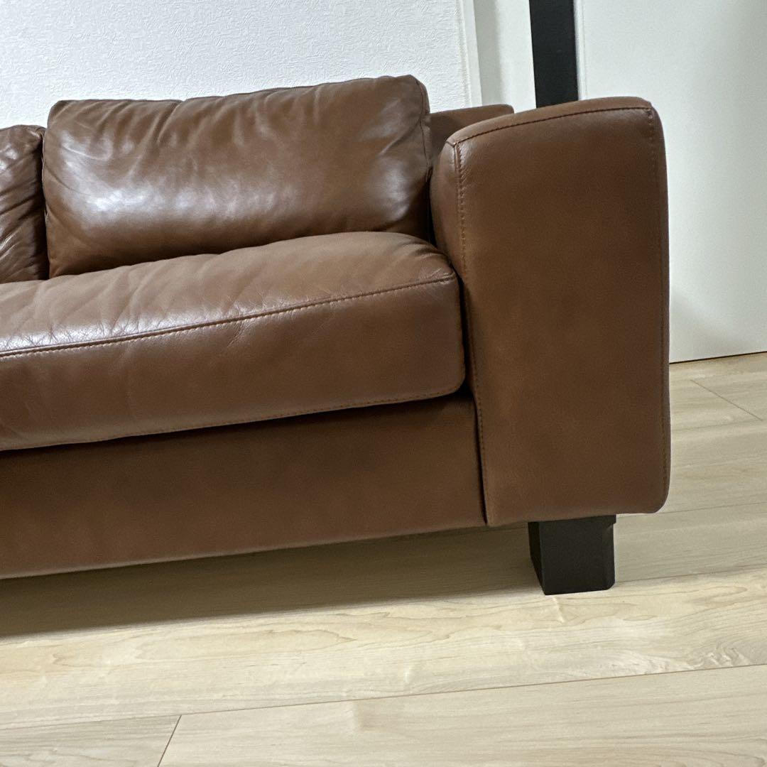 送料無料！美品　IDEE イデー セリュー 本革キャメルヴィンテージ3Pソファ
