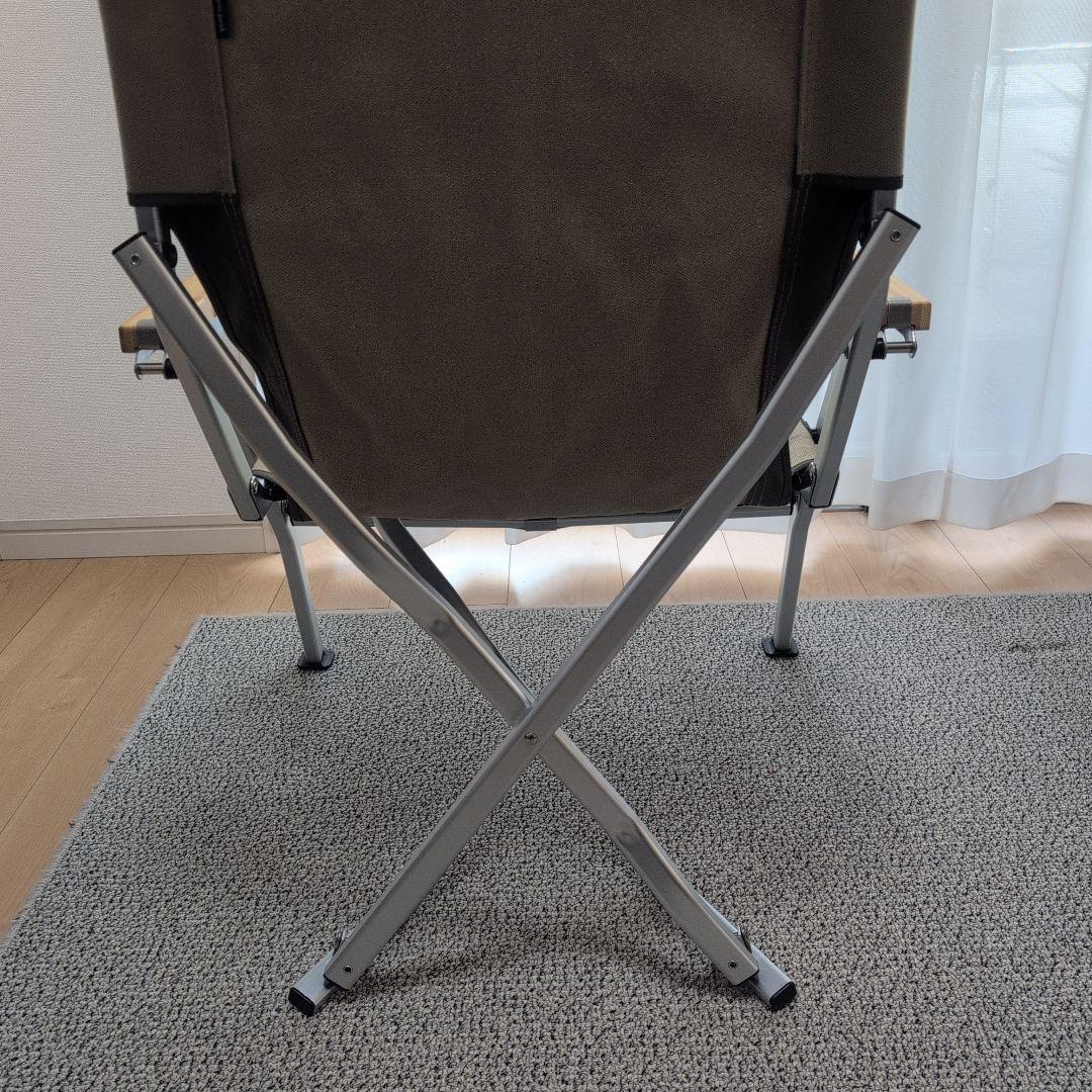 【状態良好】 peak 折りたたみローチェア30 カーキLV-091KH