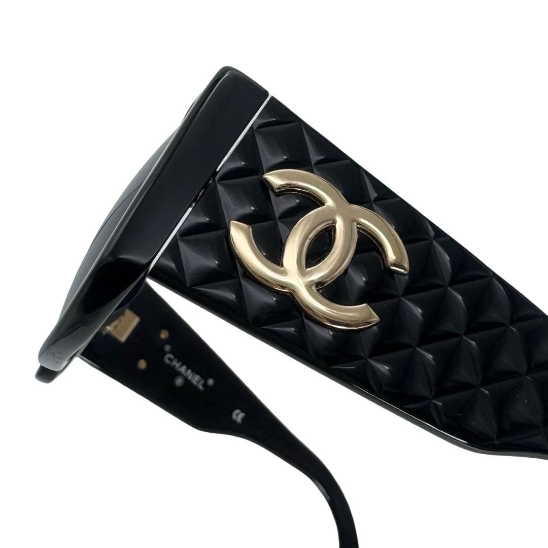 CHANEL シャネル ココマーク マトラッセ サングラス ブラック レディース