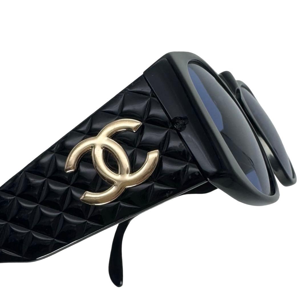 CHANEL シャネル ココマーク マトラッセ サングラス ブラック レディース