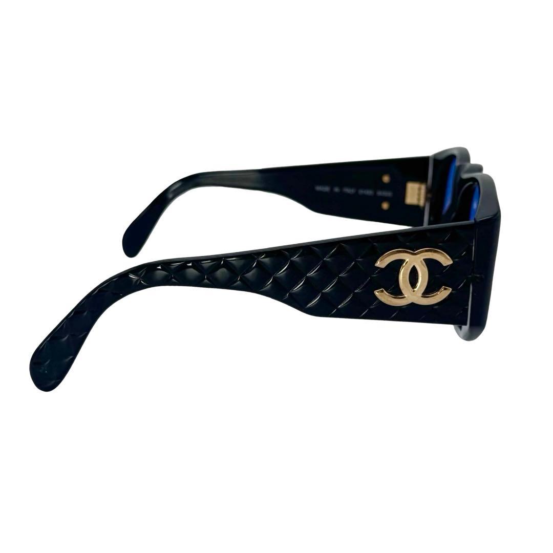 CHANEL シャネル ココマーク マトラッセ サングラス ブラック レディース