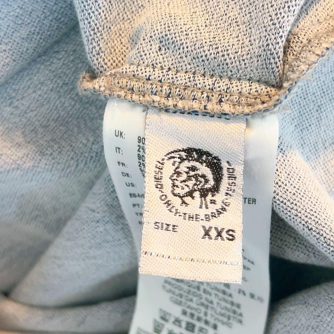 美品　DIESEL ジョグジーンズジップアップフリルワンピース　デニム