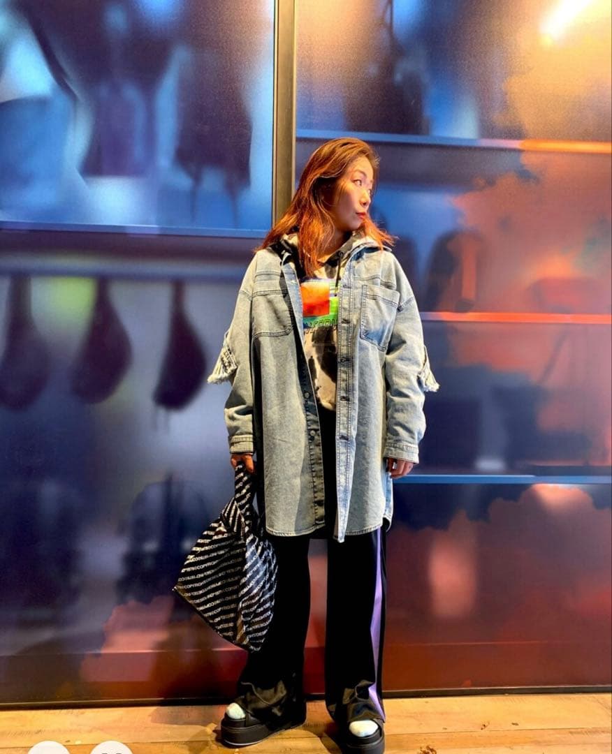 美品　DIESEL ジョグジーンズジップアップフリルワンピース　デニム