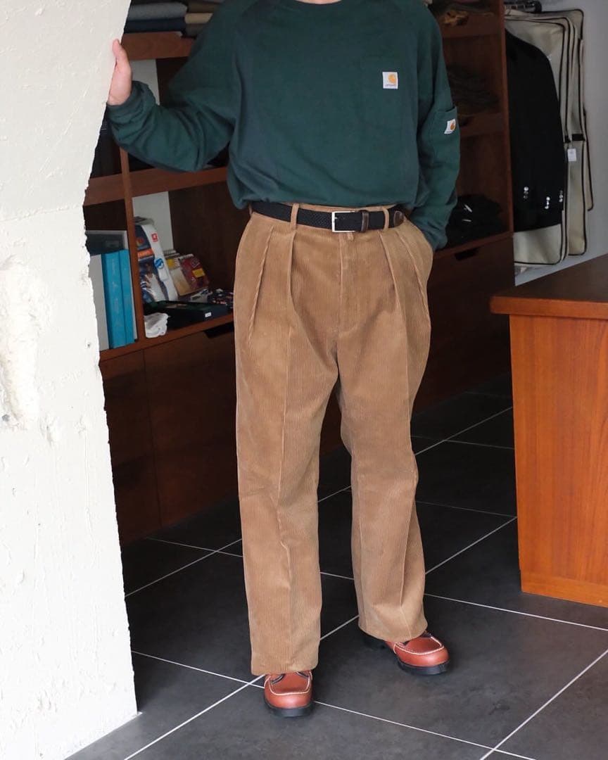 新品同様、NEAT、ニート、コーデュロイ、ワイド、46、ヘリル、コモリ