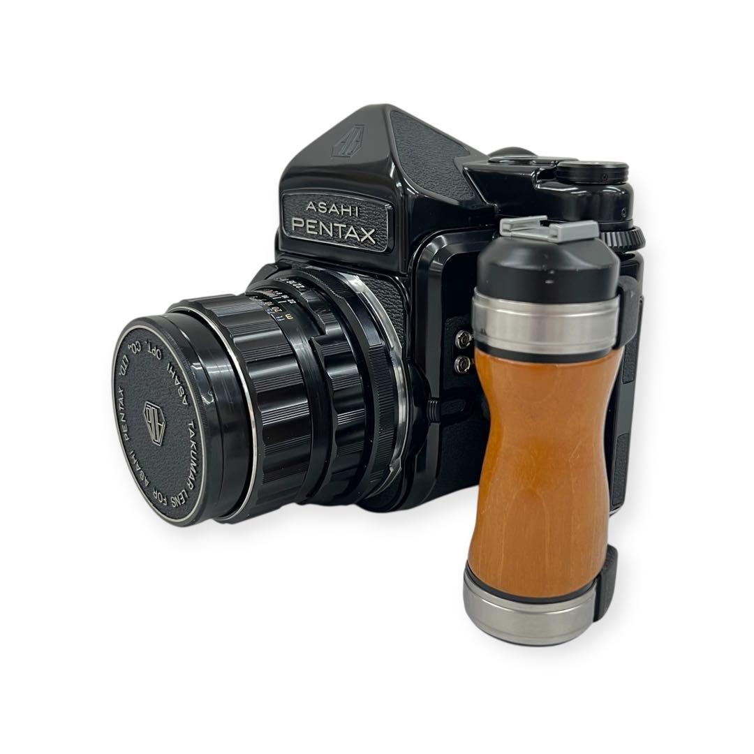 PENTAXペンタックス 6×7 F2.4 105mm 中判カメラ 木製グリップ