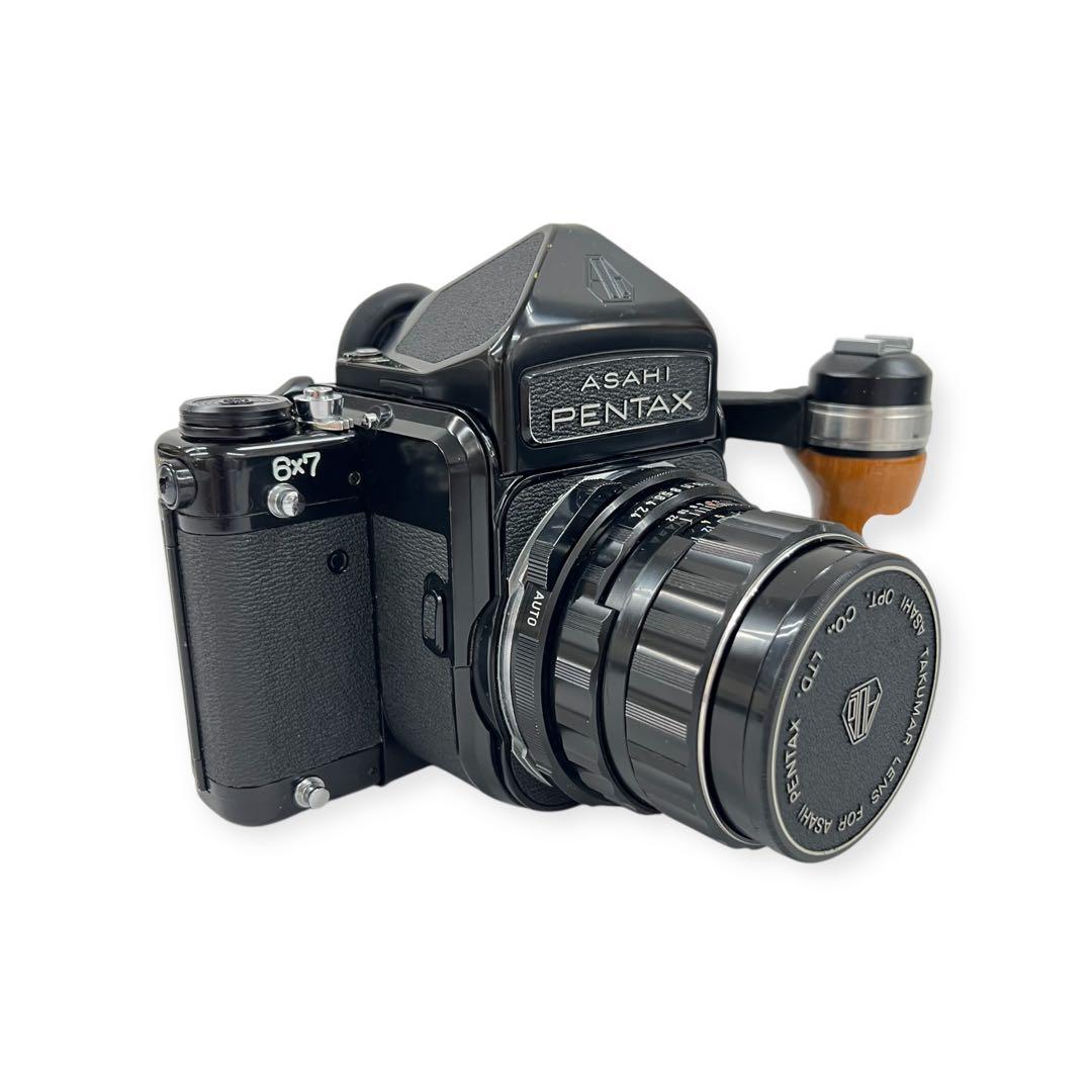 PENTAXペンタックス 6×7 F2.4 105mm 中判カメラ 木製グリップ