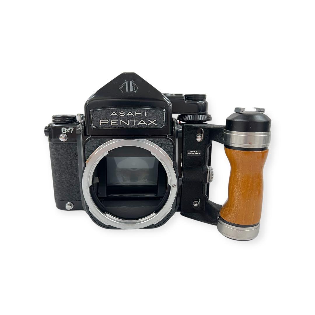 PENTAXペンタックス 6×7 F2.4 105mm 中判カメラ 木製グリップ