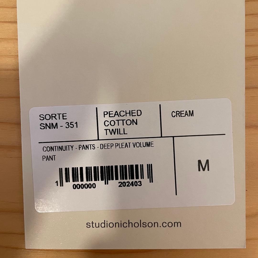 パンツ STUDIO NICHOLSON VOLUME PANT