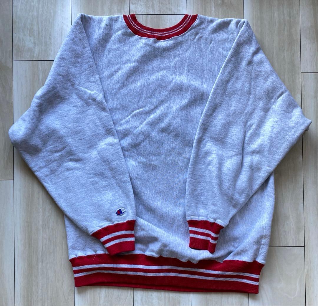 90s USA製 champion リバースウィーブ リブライン 大学ロゴ