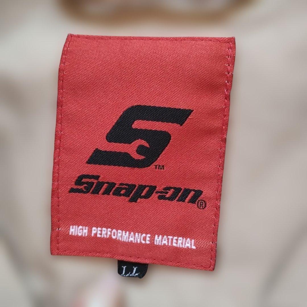 Snap-on ベージュオーバーオール　つなぎLL ⑤