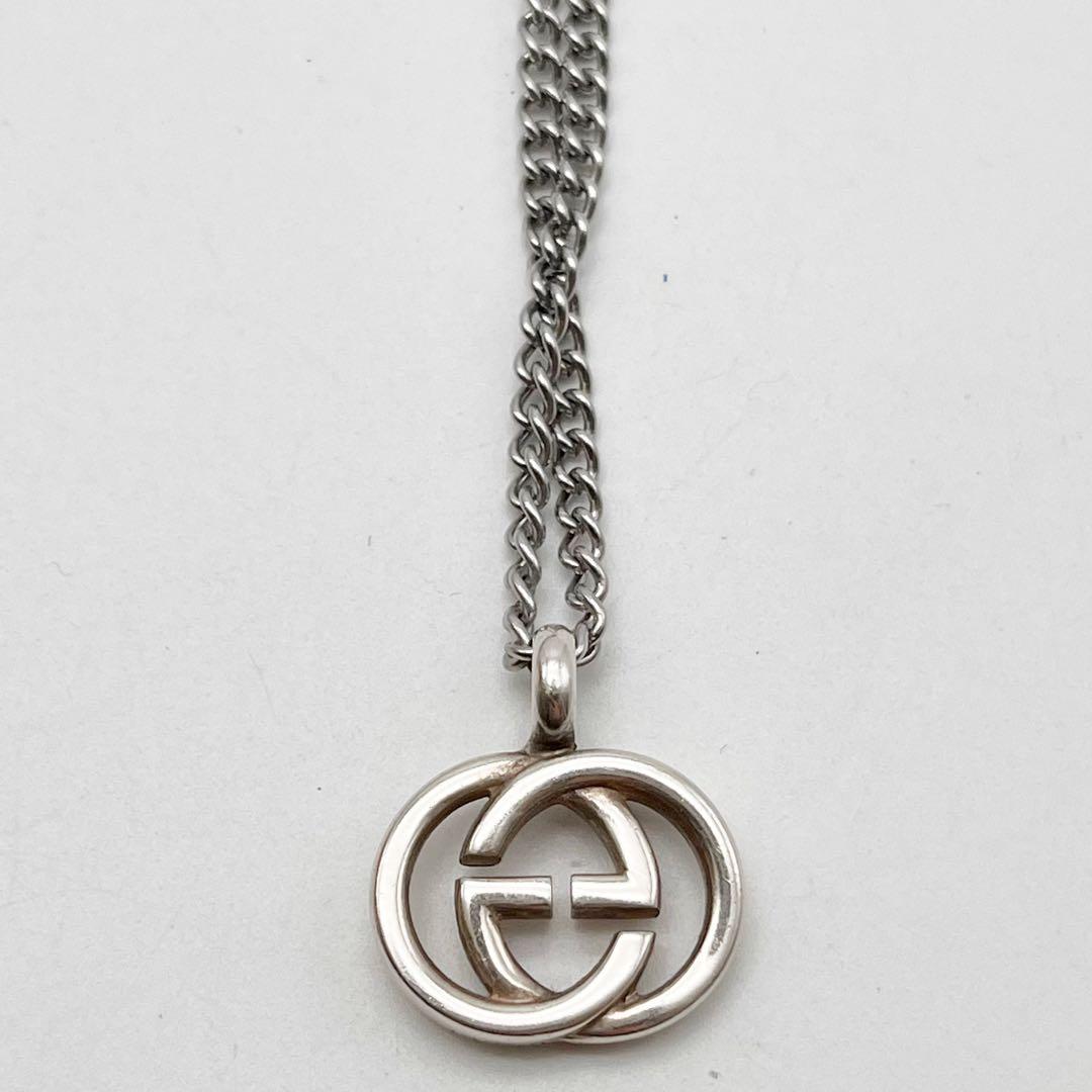 GUCCI グッチ　シルバー インターロッキング ネックレス ※チェーン社外品