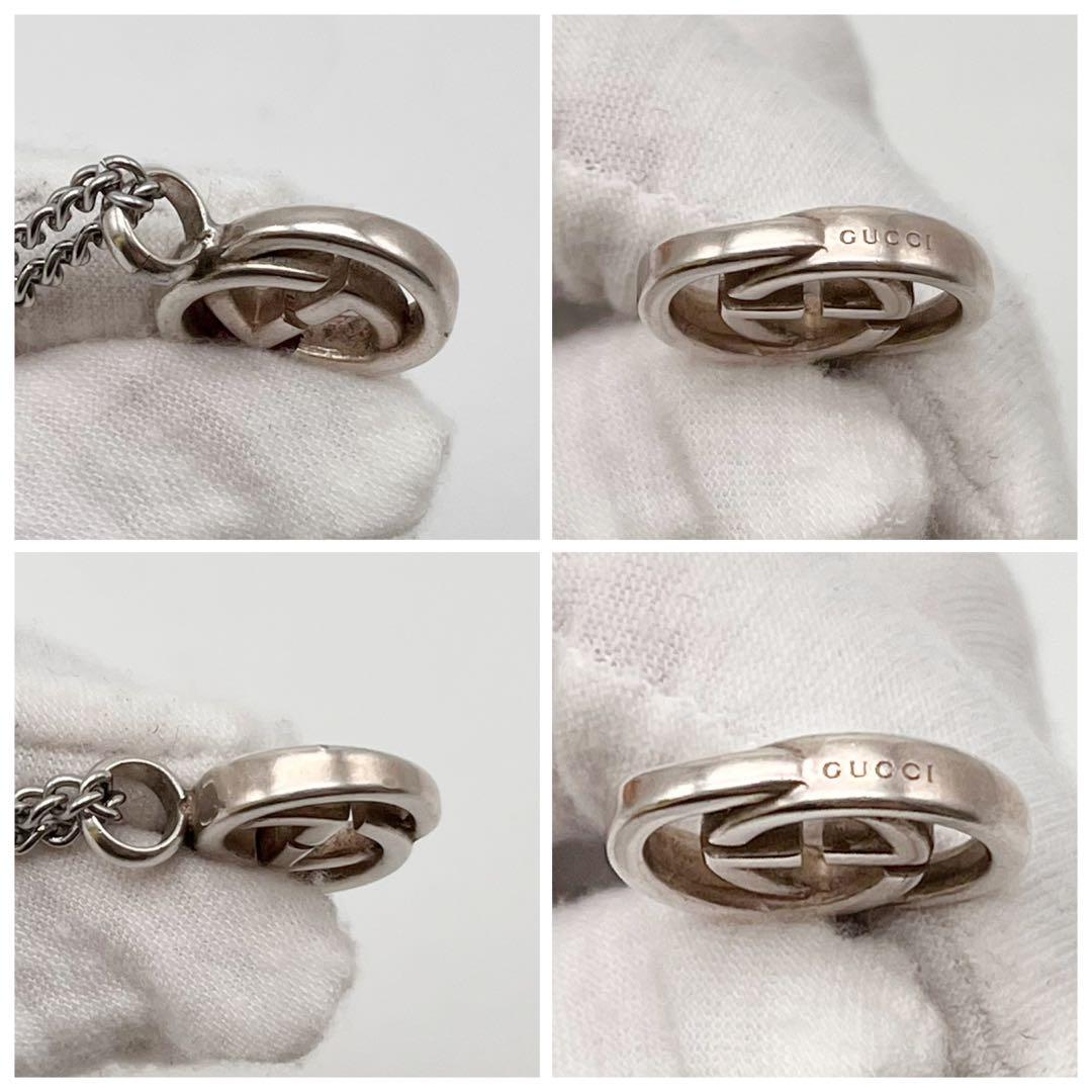 GUCCI グッチ　シルバー インターロッキング ネックレス ※チェーン社外品