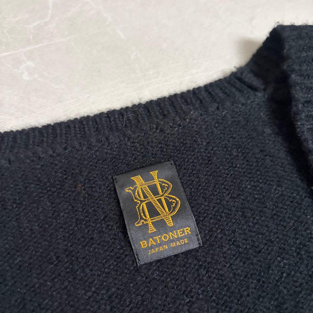 BATONER LECHOPPE別注 Vネック　ニット　ブラック　Mサイズ