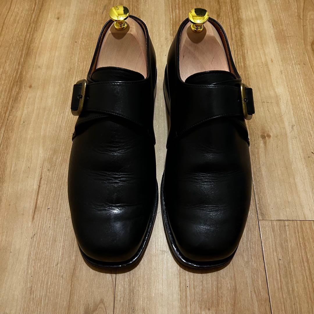 【美品】【Paraboot】シングルモンクストラップ　ブラック