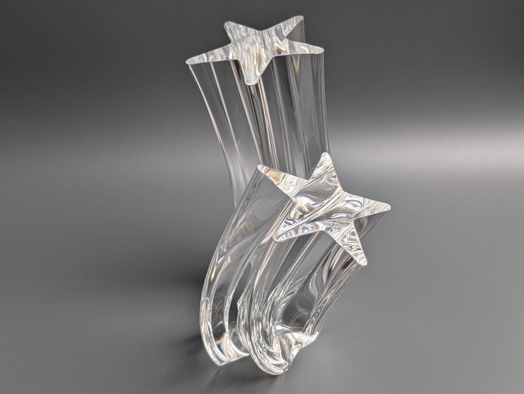 希少 極美品 スチューベン クリスタル オブジェ スターストリーム 流星 箱付