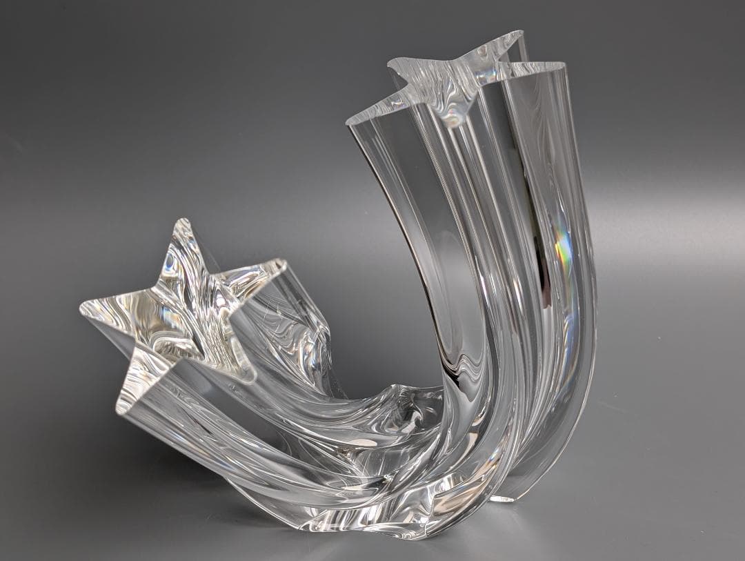 希少 極美品 スチューベン クリスタル オブジェ スターストリーム 流星 箱付