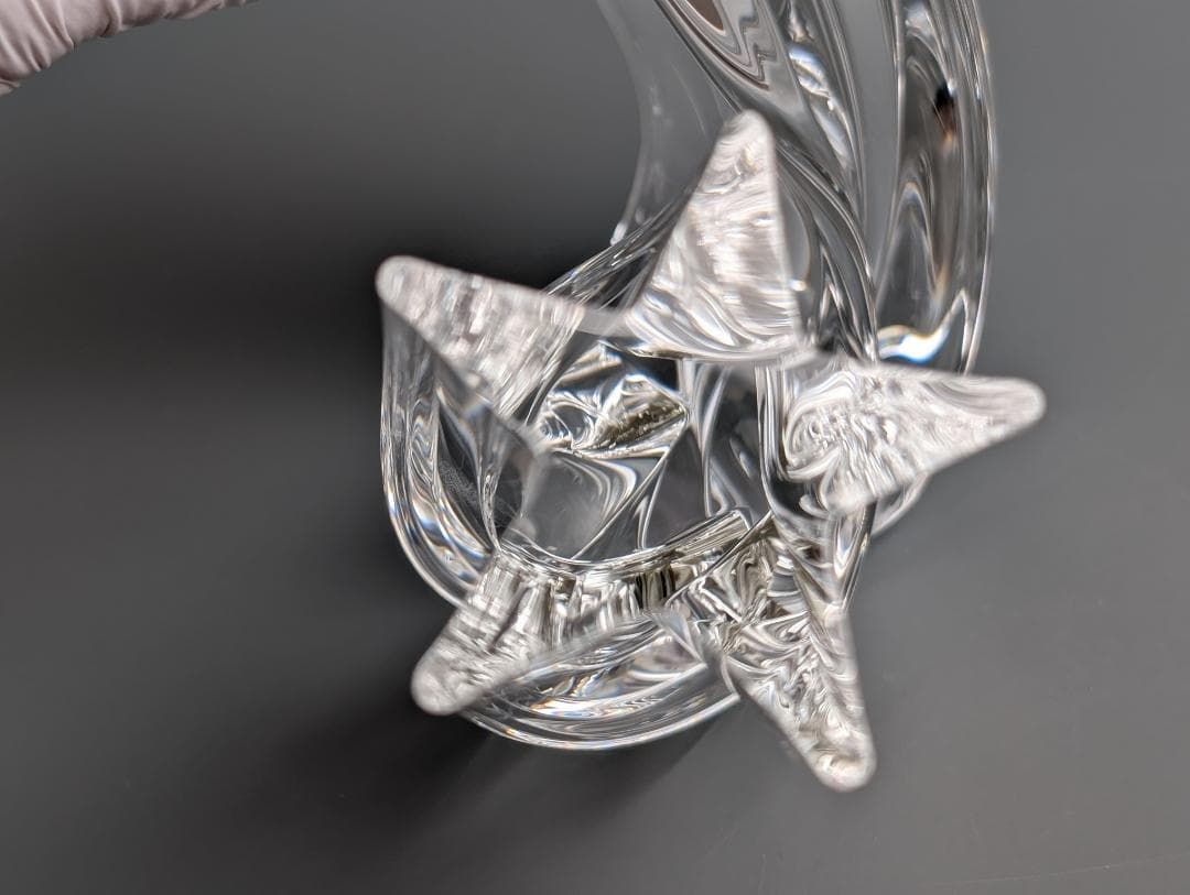 希少 極美品 スチューベン クリスタル オブジェ スターストリーム 流星 箱付