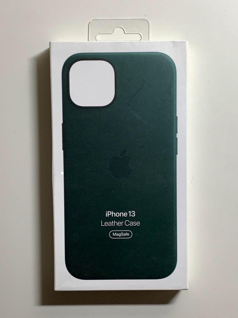 【新品】純正 iPhone 13 レザーケース・セコイアグリーン①
