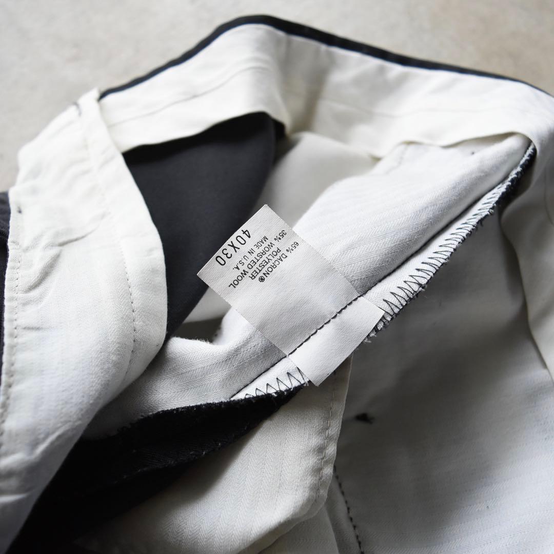 90s DOCKERSドッカーズ ツータックスラックス黒ブラック W40L30