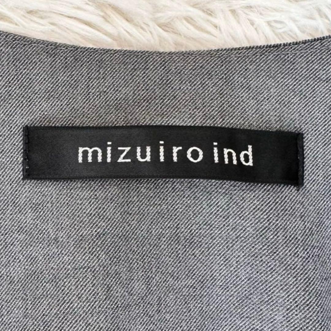 近年モデル 極美品✨ミズイロインド ディープＶネックワイドベスト グレー F