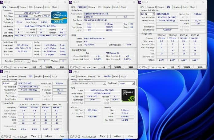 Windowsデスクトップ windows11 SSD240 i7 3770K 16GB GTX750Ti