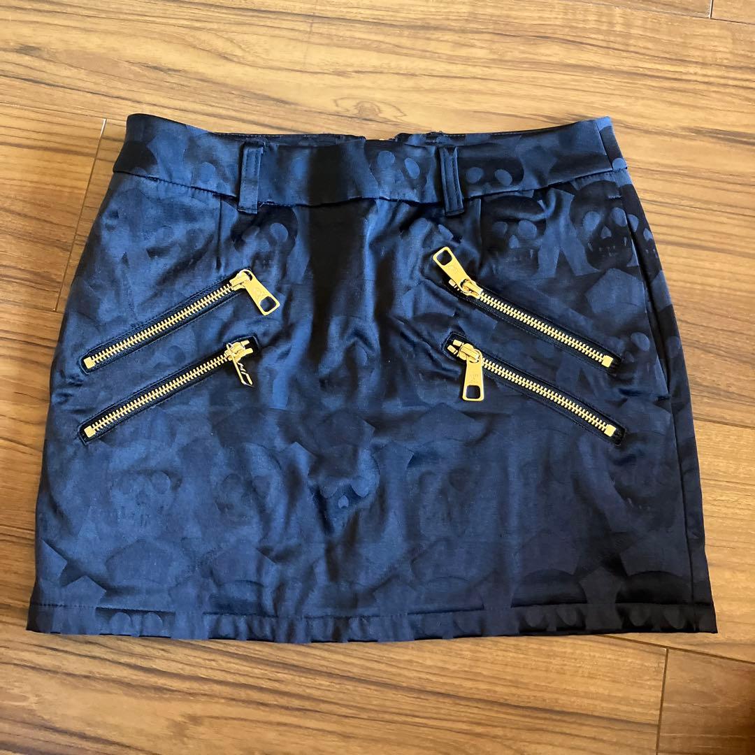 マークアンドロナ　スカート　黒　S ゴルフ　裏起毛