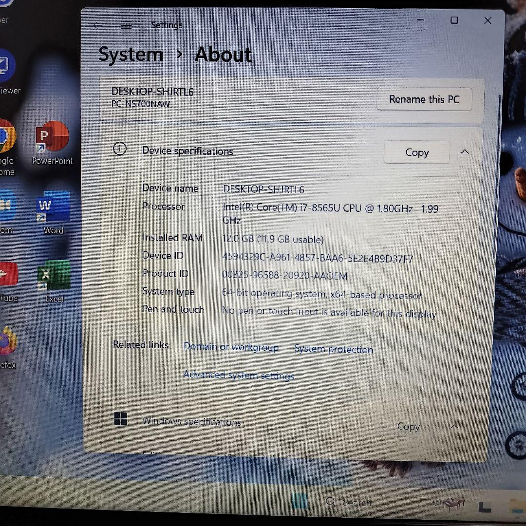 NEC ホワイト ノートPC フルHD タッチパネル, CORE i7/8th