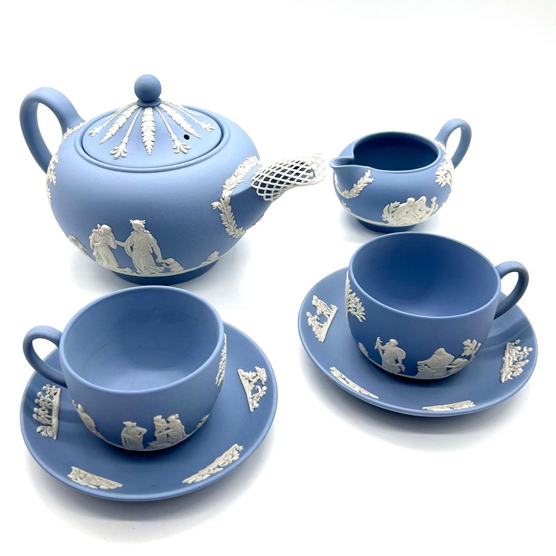 【新品同様】未使用品 ウェッジウッド 6点セット ジャスパーウェア アンティーク