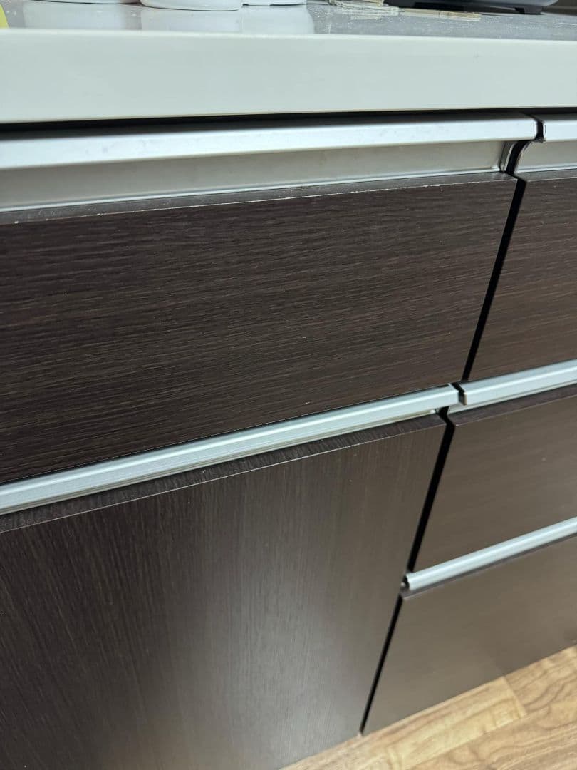 [りん] ニトリ キッチンカウンター ダークブラウン