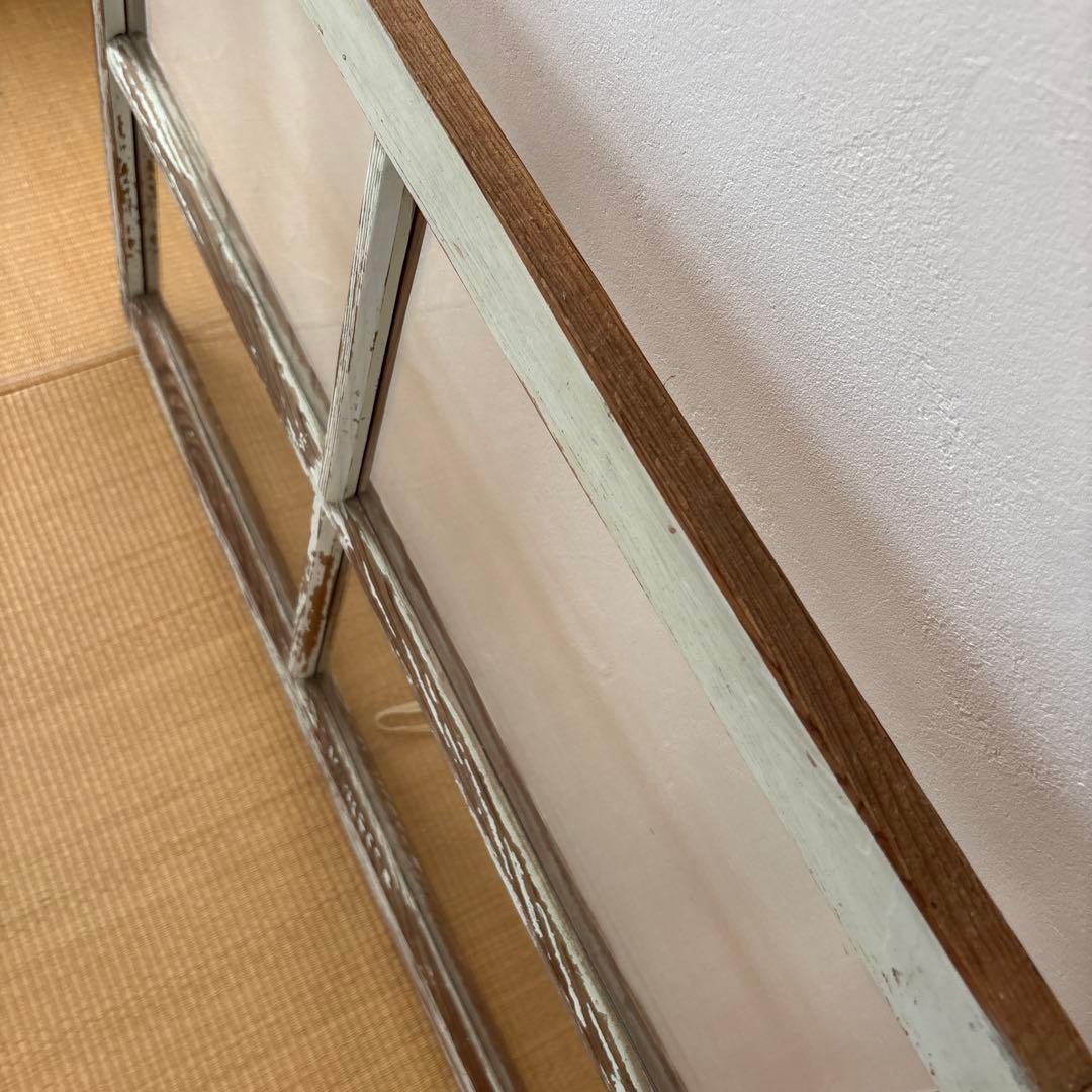 アンティーク　昭和レトロ 木製 建具 格子窓 ガラス戸 1枚 古民家