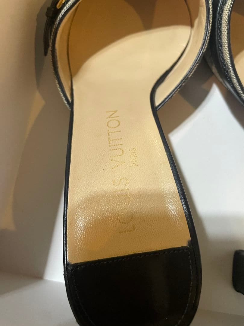 Louis Vuitton ミュール ベージュ/ブラック