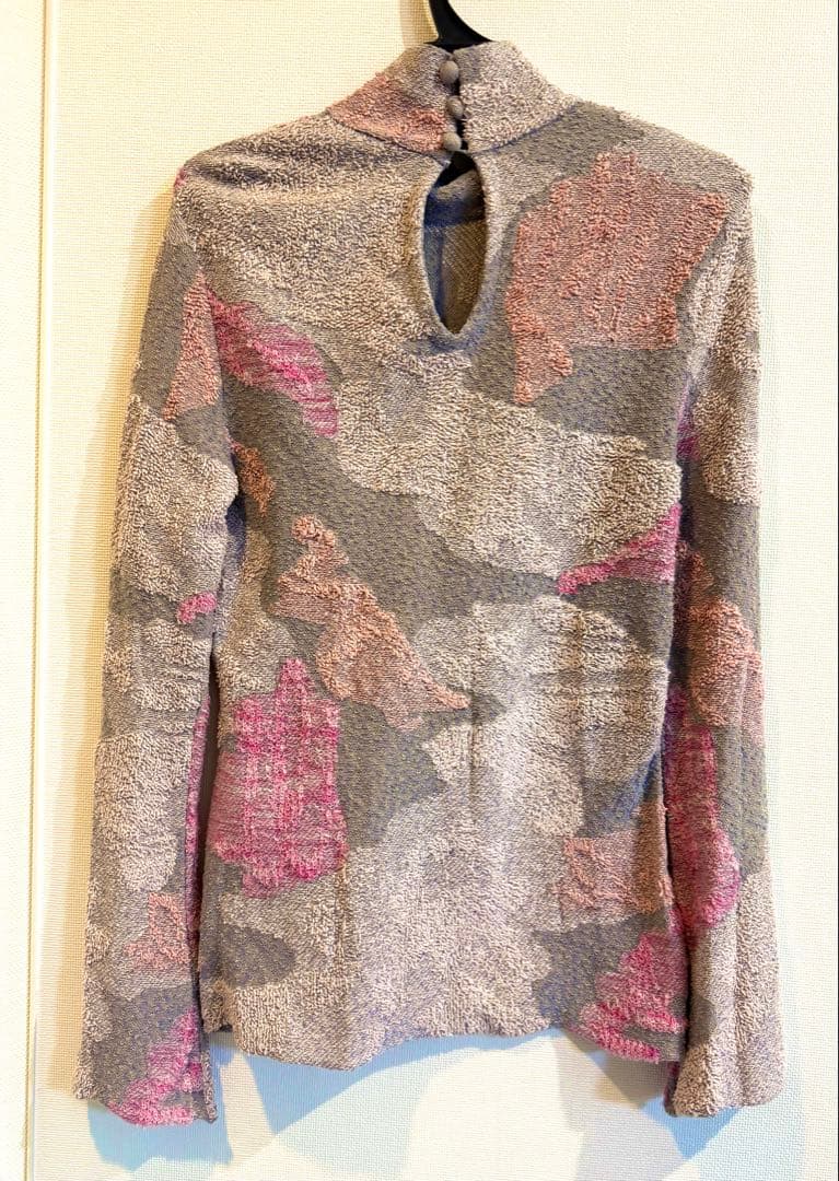 【春色】 Mame Kurogouchi ハイネック トップス ピンク