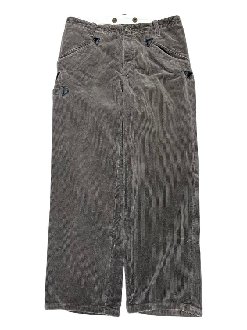ドイツ製 古着 70's 太畝 コーデュロイ パンツ 墨黒
