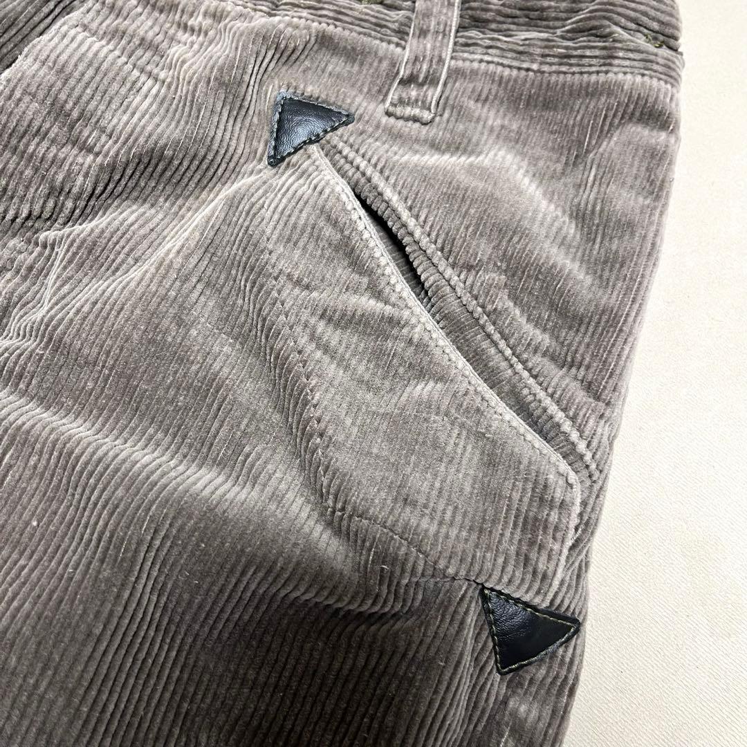 ドイツ製 古着 70's 太畝 コーデュロイ パンツ 墨黒