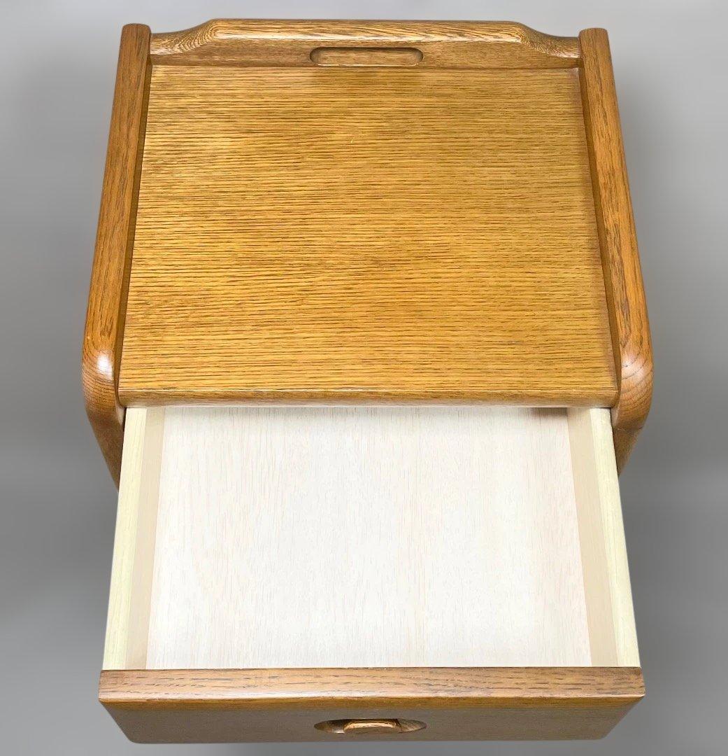 浜本工芸 (ハマモトコウゲイ) 電話台 木製電話台 ファックス台 引き出し付き