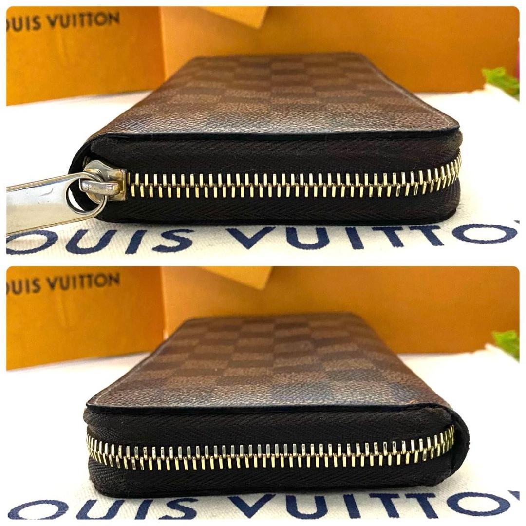 ルイ ヴィトン◎ダミエ ジッピーウォレット ラウンドファスナー 長財布 エベヌ