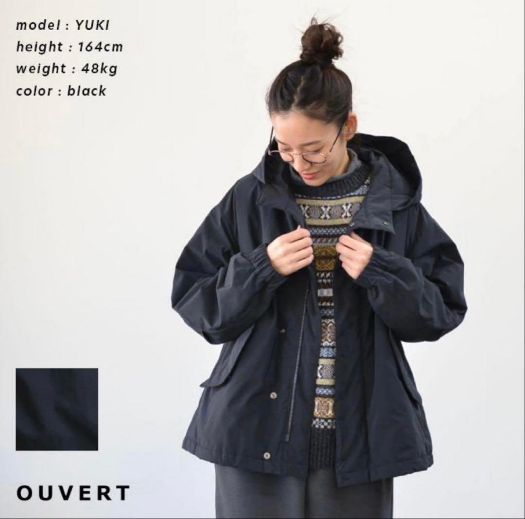 OUVERT ウーヴェル Twill ストレッチフードジャケット