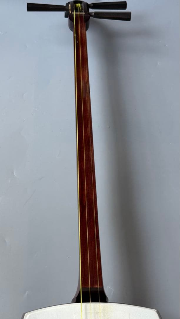 三味線　中竿　東サワリ　皮破れ無し　撥・ハードケースなど付属品多数