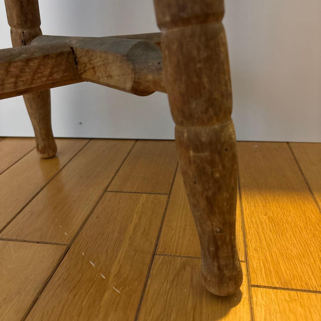 昭和 レトロ アンティーク スツール 丸椅子　木製　古家具　古道具　花台 飾台